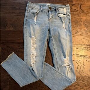 Sneak Peek distressed jeans